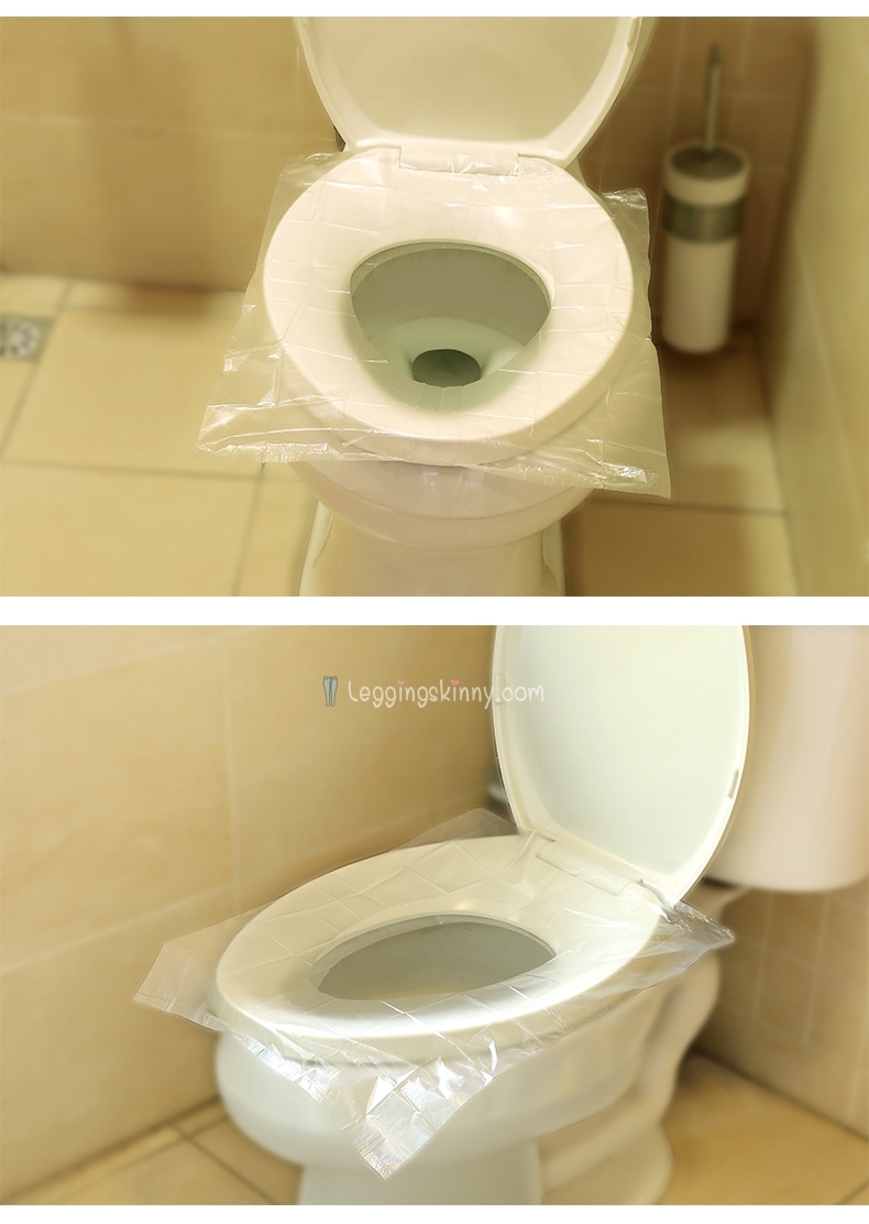 แผ่นรองอนามัยสำหรับครอบฝารองนั่งชักโครกเพื่อสุขภาพ 10 ชิ้น