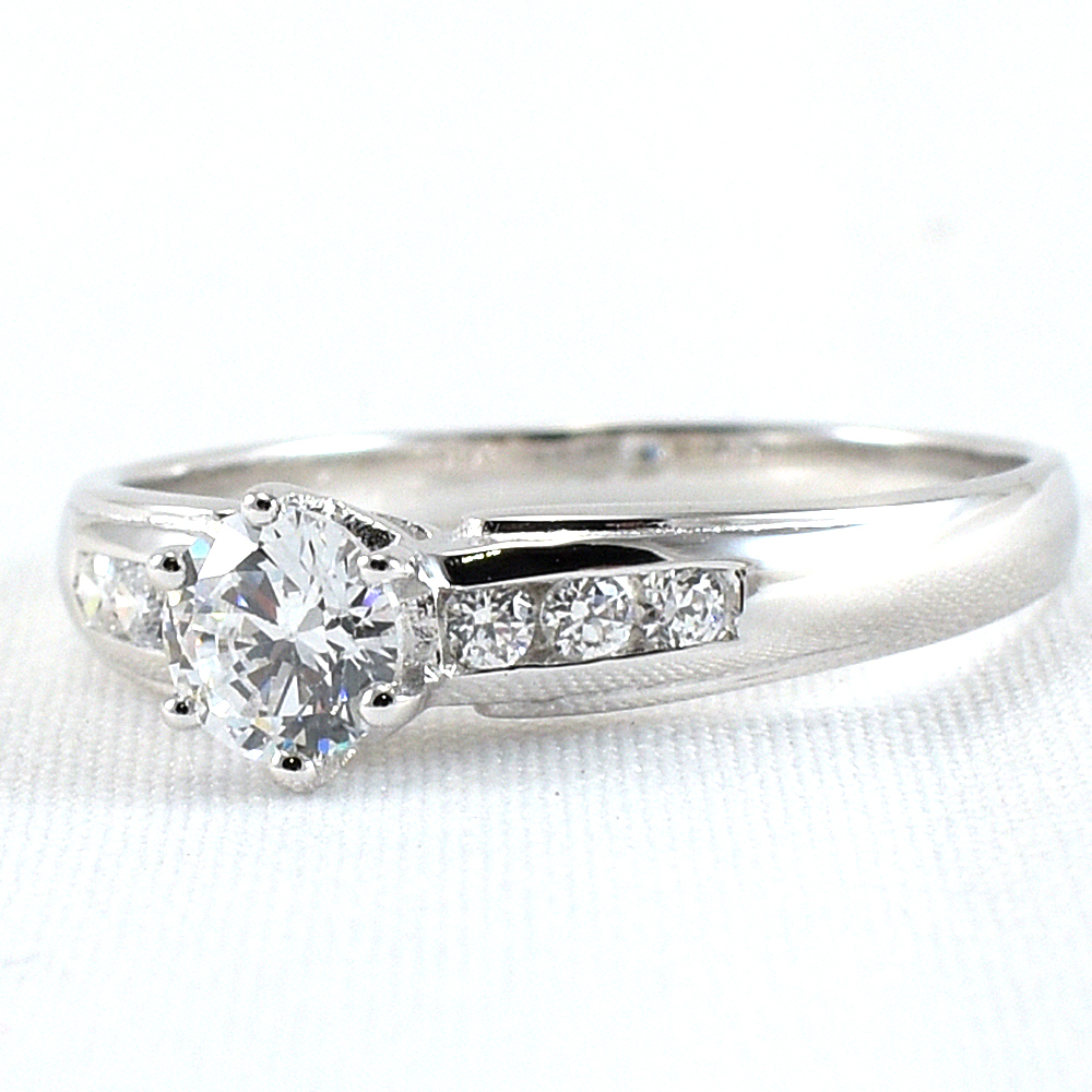 แหวนเงินแท้ราคาถูกชุบทองคำขาว งานประณีตสวยงาม สั่งผลิตค่ะ