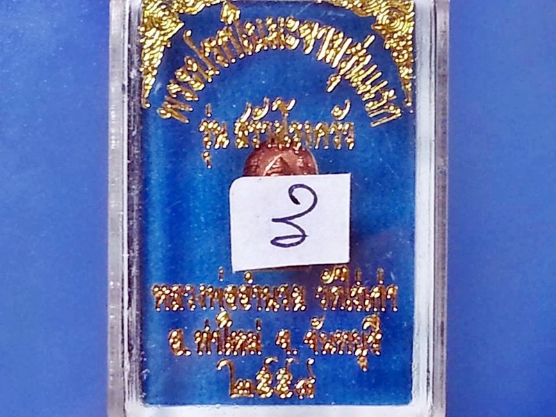 พระปรกใบมะขาม หลวงพ่ออำนวย ปุญฺญาวีโร วัดไร่เก่า จ.จันทบุรี ทองแดง