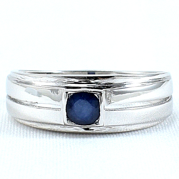 แหวนเงินแท้ราคาถูกชุบทองคำขาว ไพลินแท้ 0.35 กะรัต งานประณีตสวยงาม สั่งผลิตค่ะ