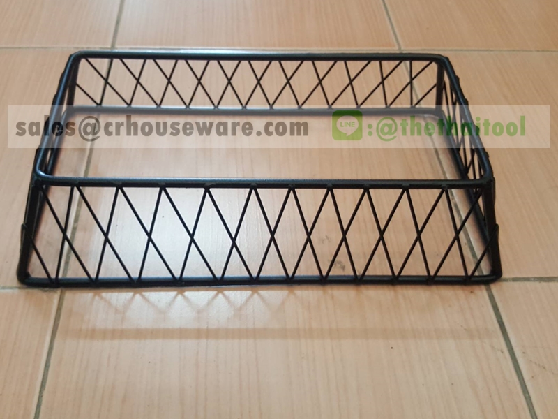 ชั้นโชว์อาหารทรงตาข่าย พร้อมถาดรอง 005-HR022-8+MSL