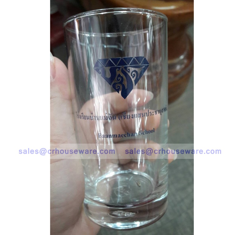 แก้วพิมพ์โลโก้ แก้วทรงตรง 013-PM1210 แก้วน้ำโรงแรม แก้วocean,พรีเมี่ยม,Glass_decoration_service_Thailand