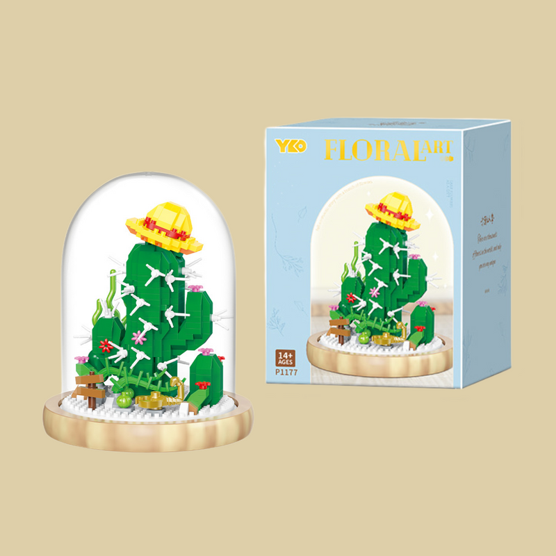 เลโก้นาโน Cactus and Display Box(ต้นกระบองเพชรพร้อมโคมครอบ) Size Jumbo
