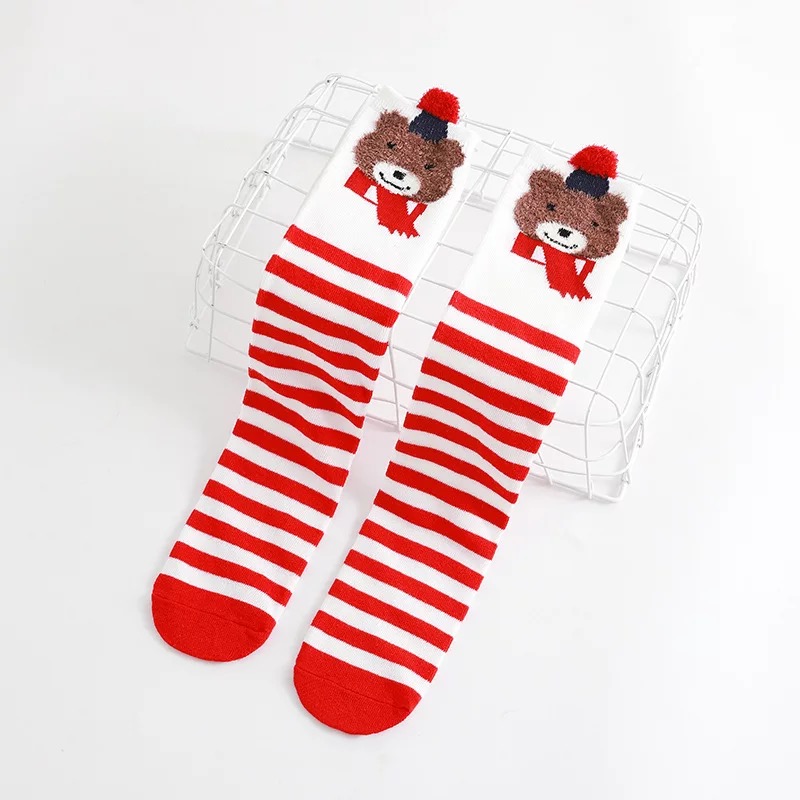 ถุงเท้ายาว ถุงเท้าเด็ก ลายหมี