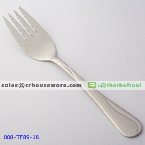 ส้อมเสิร์ฟสแตนเลส 89 ลายภูเรือ SERVING FORK 008-TF89-18