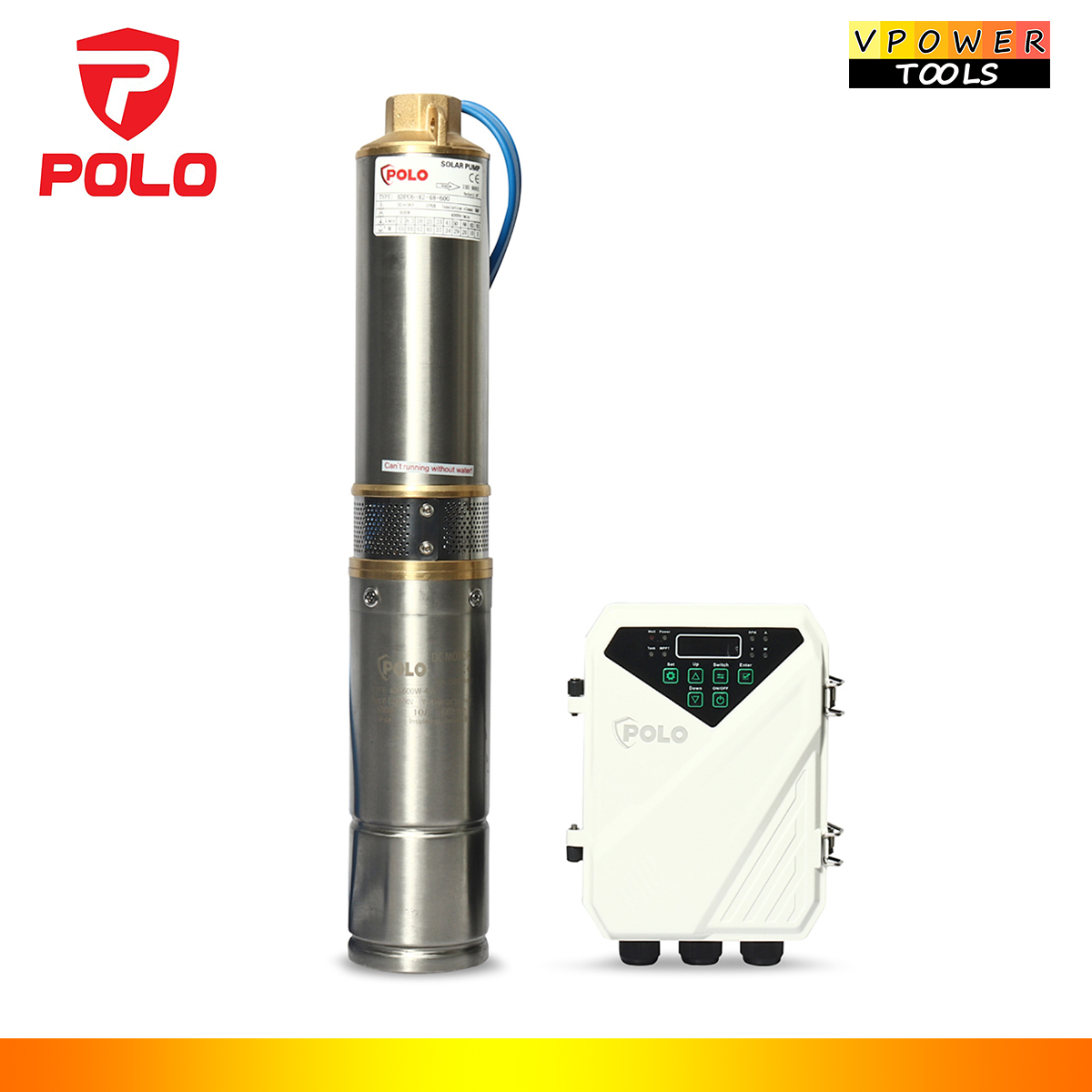 POLO ปั๊มน้ำบาดาล ซับเมิร์ส DC ขนาด 4" (ใช้โซล่าร์เซลล์)