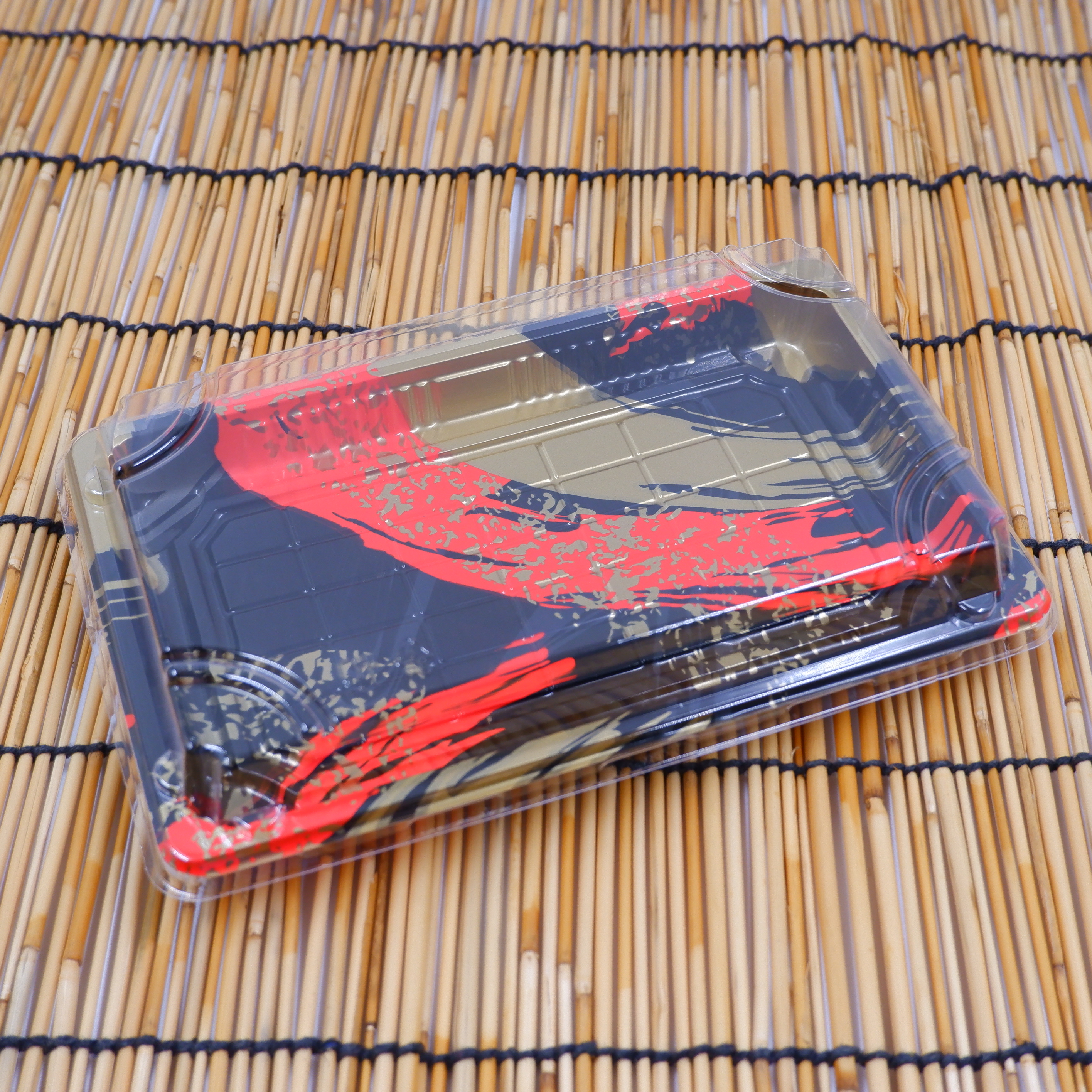 ถาดใส่ซูชิ กล่องใส่ซูชิ SM-1107 Red-Gold (50 pcs.)