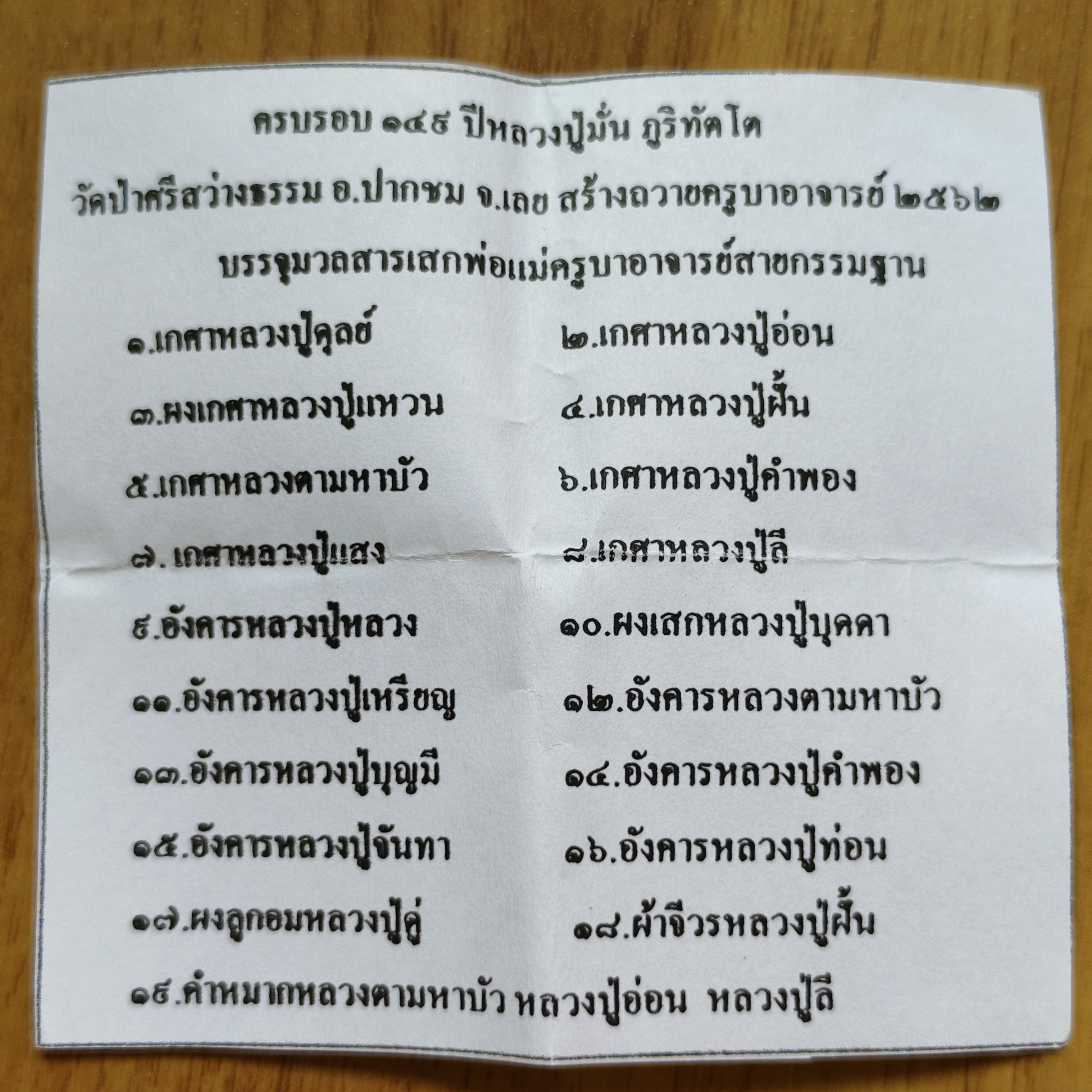 ล็อกเก็ตรูปหลวงปู่มั่น ภูริทัตโต งานครบรอบ 149 ปี หลวงปู่มั่น ภูริทัตโต วัดป่าศรีสว่างธรรม อ.ปากชม จ.เลย สร้างถวายครูบาอาจารย์ ปี 2562