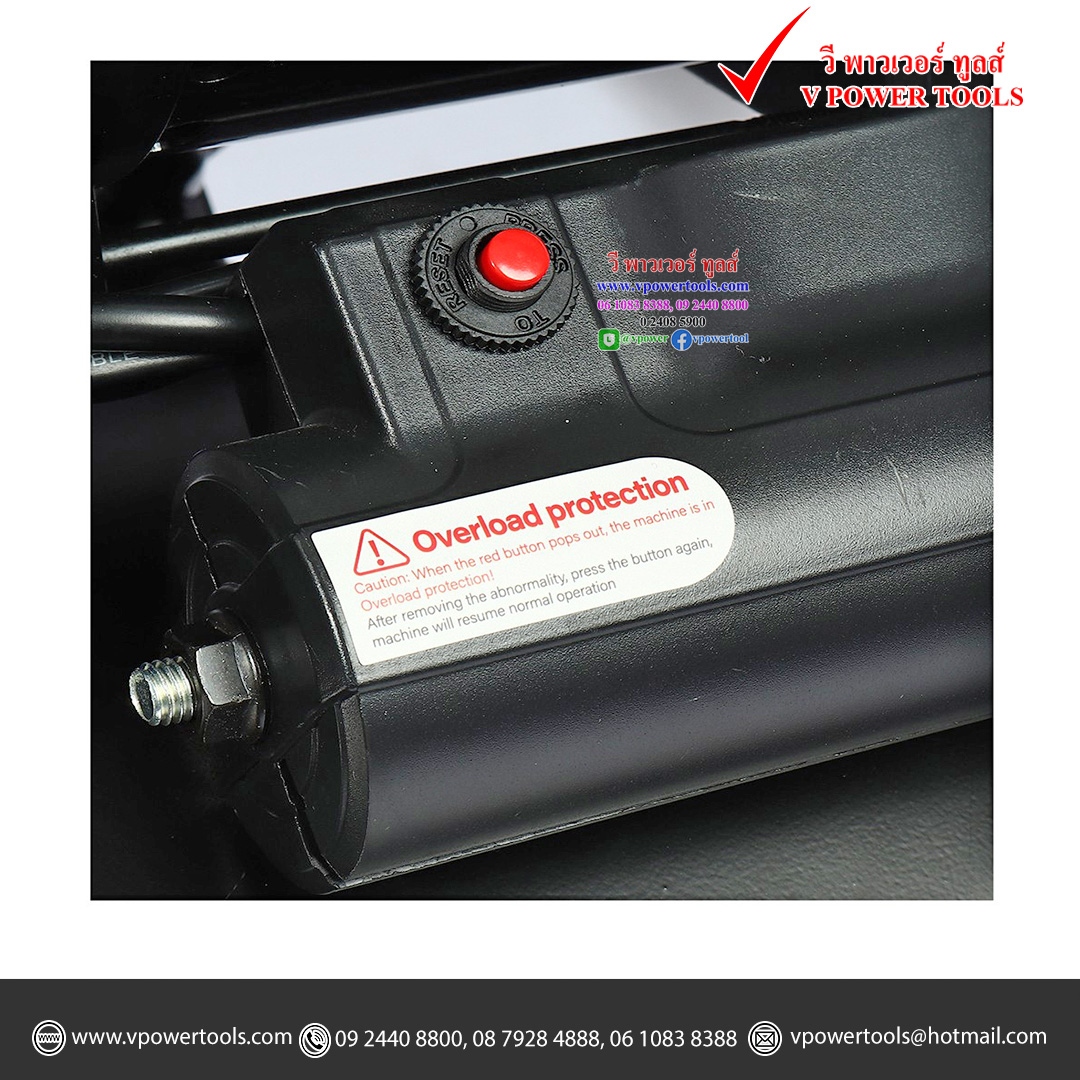 THEOS VAYU35 ธีออส ปั๊มลมออยล์ฟรี (ปั๊มลมไร้น้ำมัน) 2 แรง ถัง 35 ลิตร กำลังไฟ 1500W ไฟ 220V มอเตอร์ 4 โพล