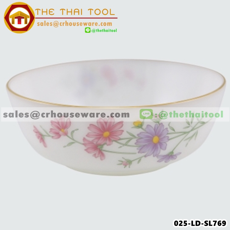 ชามซุปเนื้อมุก ลายสวีทเลิฟขอบทอง