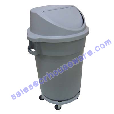 ถังขยะล้อเลื่อน ฝาผลัก 001-H00-019 (STK) Trash bin wheels-push lid. 001-H00-019