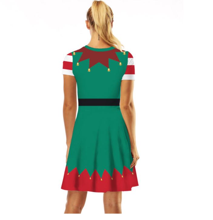 ชุดคริสต์มาส คริสมาส เดรสเขียว-แดง