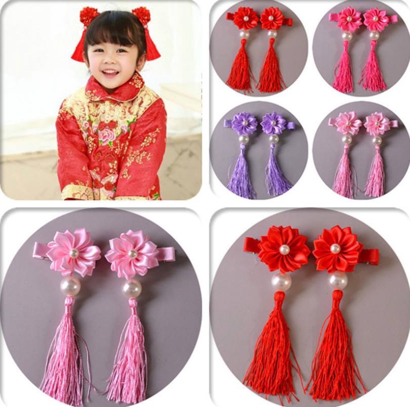 กิ๊บติดผมตรุษจีน แต่งผม พู่ห้อย คาดผม