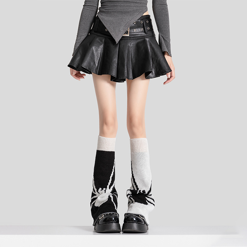 พร้อมส่ง ถุงเท้ายาว สไตล์ Y2K แบบไม่สวมเท้า ใส่แบบยาวหรือแบบย่น ผู้ใหญ่