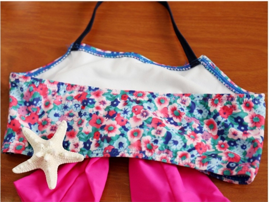 สินค้าพร้อมส่ง ชุดว่ายน้ำ เด็กหญิง เซ็ต 3 ชิ้น สไตล์ลายดอก