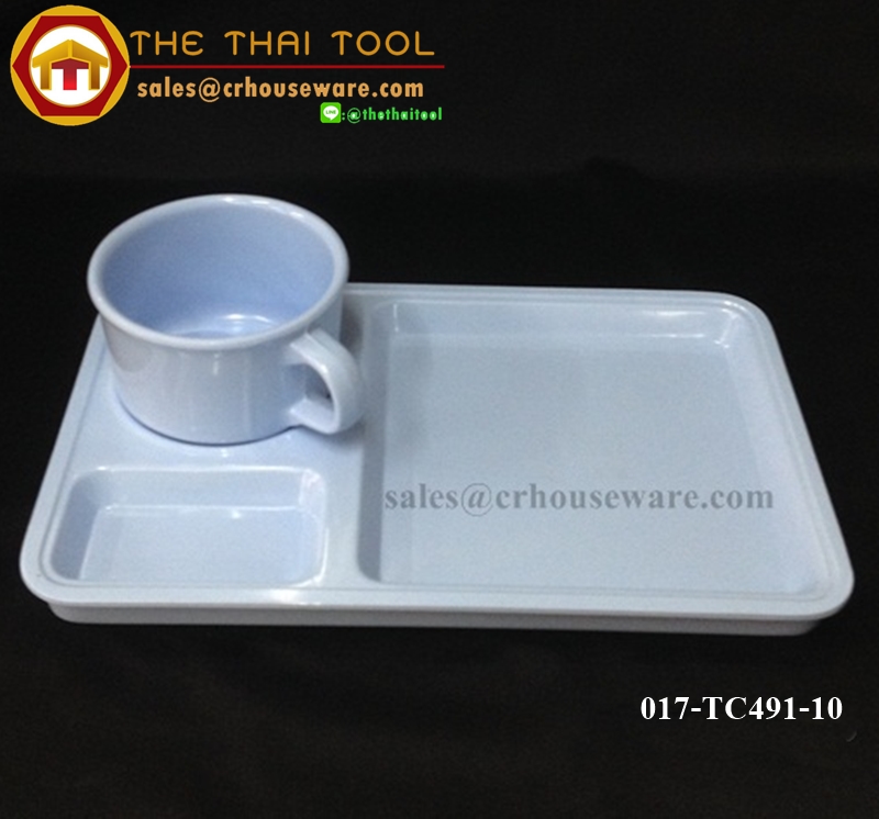 ชุดเบรคเมลามีน , ชุดของว่าง 3 ช่อง 017-TC491-10