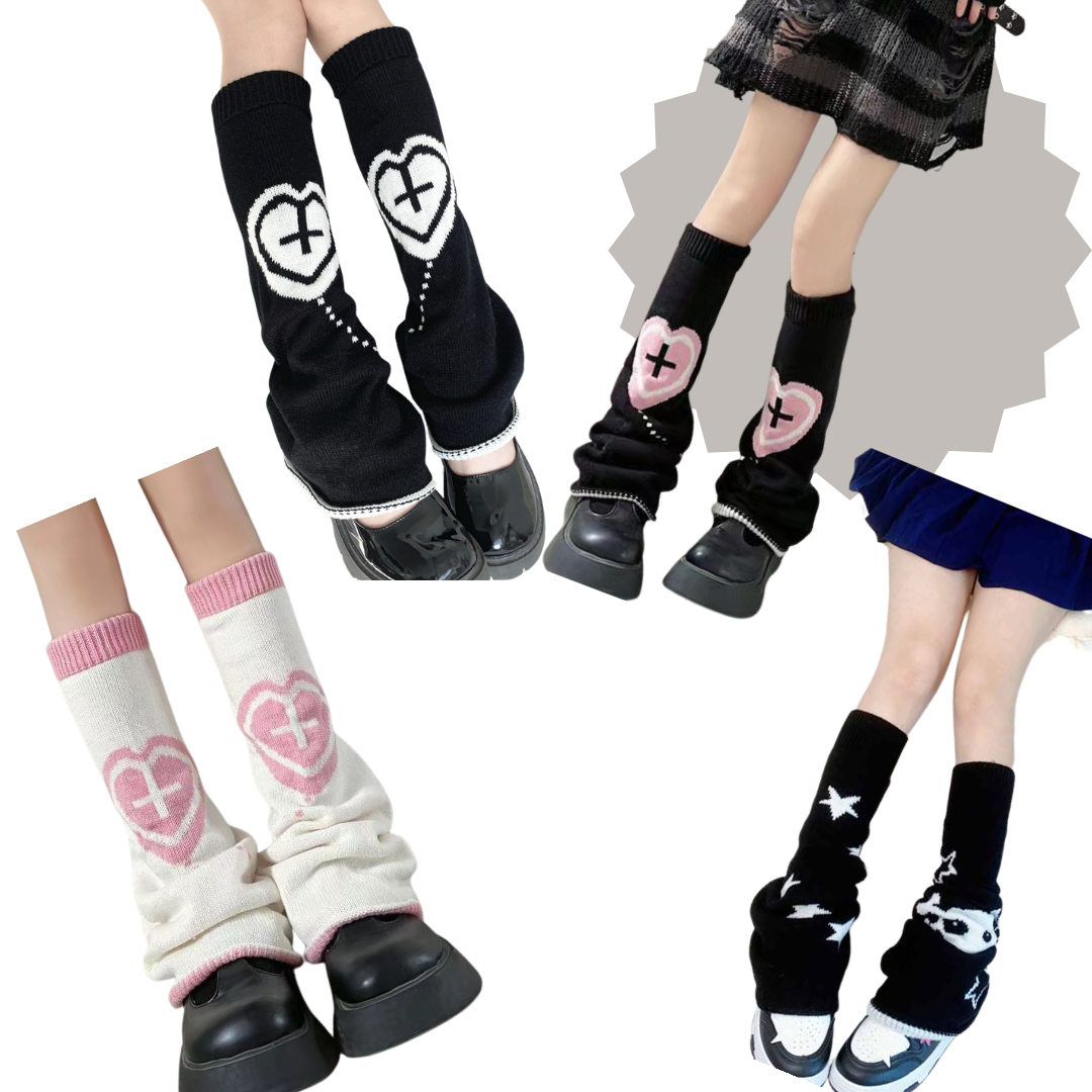 พร้อมส่ง ถุงเท้ายาว สไตล์ Y2K แบบไม่สวมเท้า ใส่แบบยาวหรือแบบย่น ผู้ใหญ่