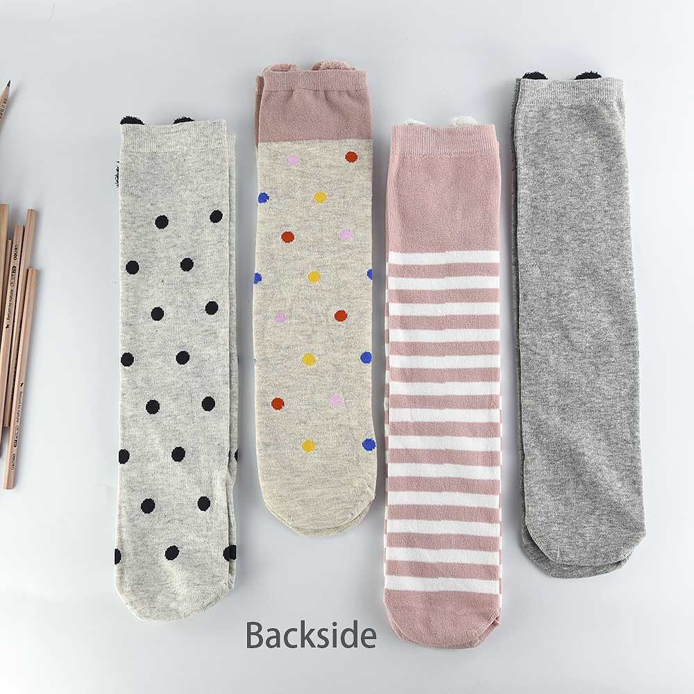 F- ถุงเท้ายาว ถุงน่องเด็ก ลายหน้าสัตว์