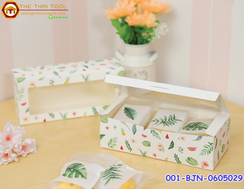 กล่องใส่พายสับปะรด ลายแฮปปี้ฟรุ๊ต (เชียงราย) รหัสสินค้า 001-BJN-0605029