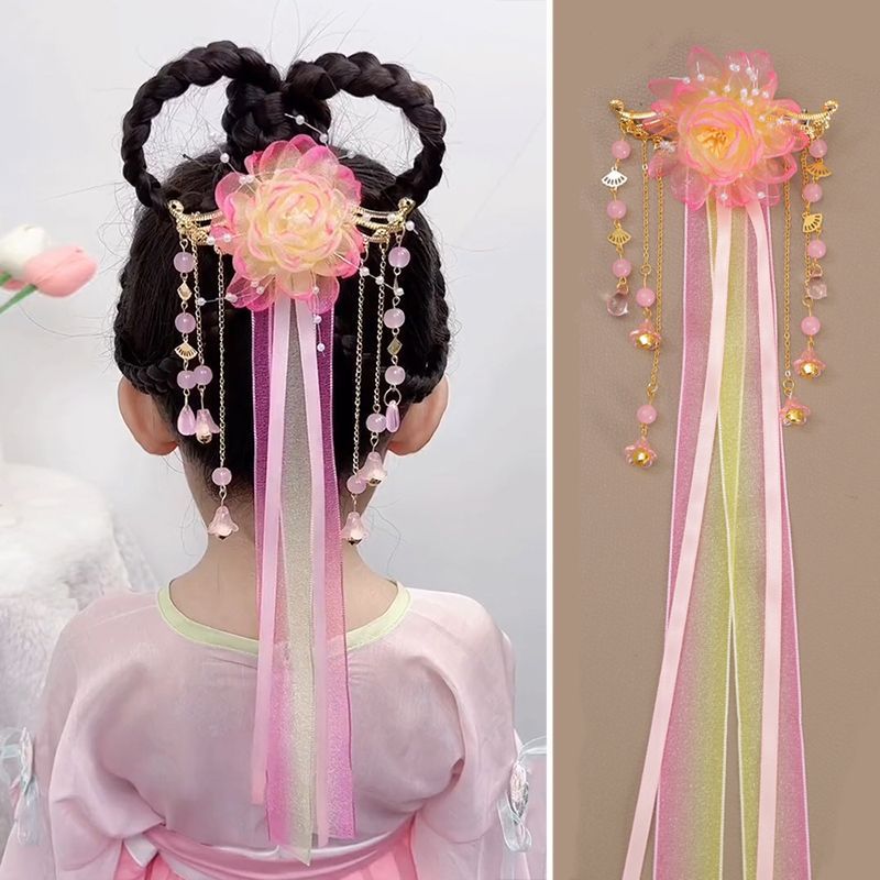 พร้อมส่ง กิ๊บติดผมตรุษจีน เด็ก ยางรัดผม ประดับพู่