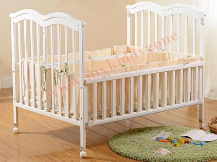 เตียงนอนไม้สำหรับเด็กแฝด White Premium TP21059 (WD11)