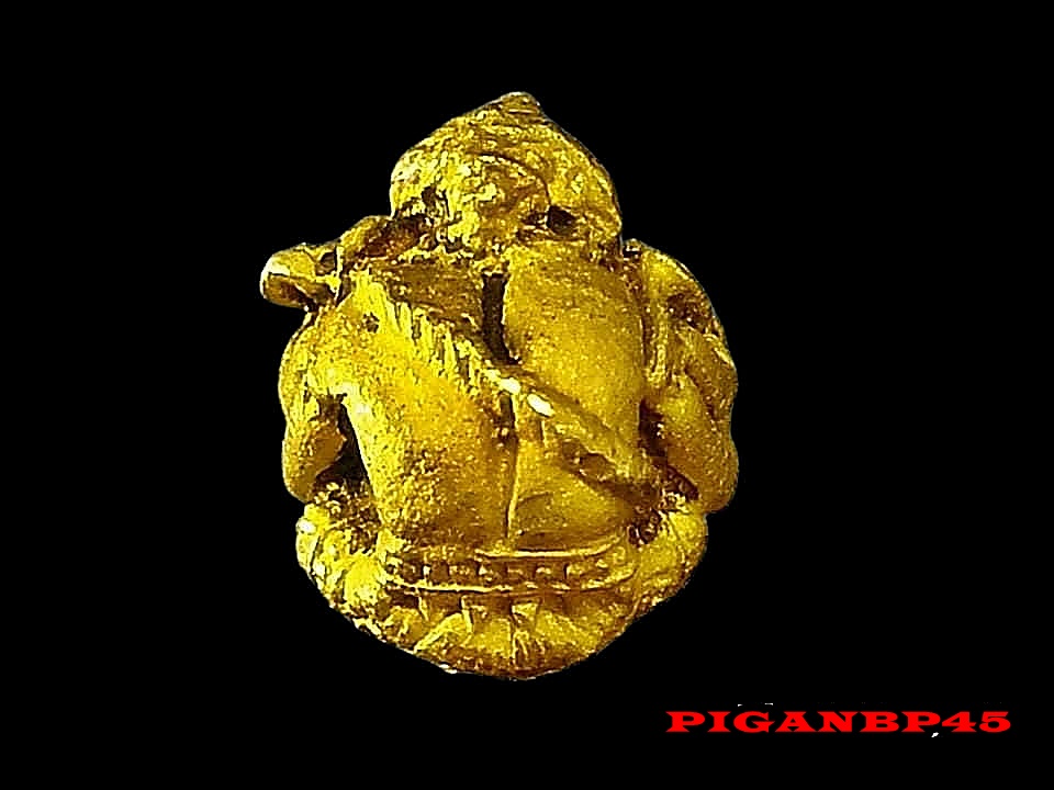 ลูกอม พระพิฆเนศวร เทวสถานโบสถ์พราหมณ์ กรุงเทพ ปี 2545 เนื้อนวะโลหะกะหลั่ยทอง