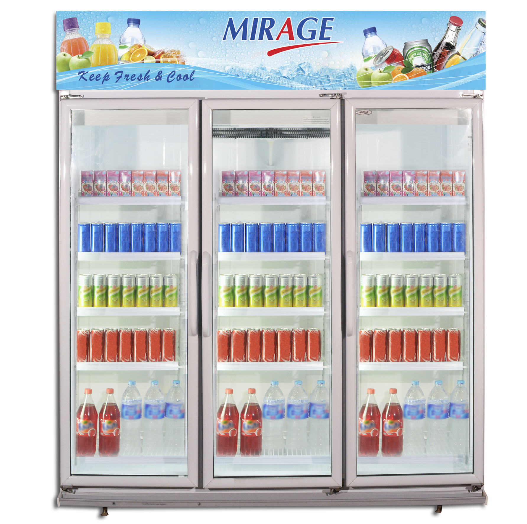 Mirage ตู้แช่เย็น / เครื่องดื่ม 3 ประตู จุ 54.6 คิว/1545 ลิตร รุ่น BC153