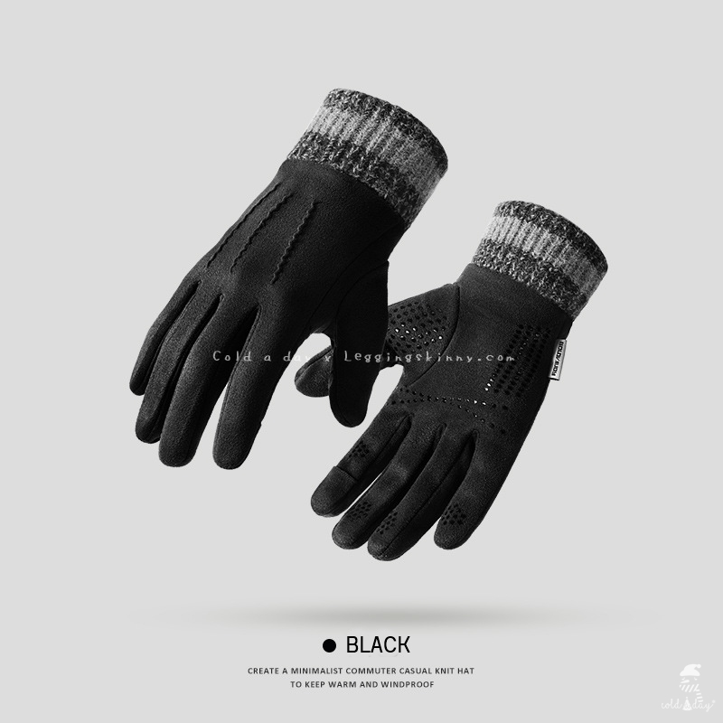 ถุงมือชายนิ้วสอดรุ่นหนา มี 3 สี