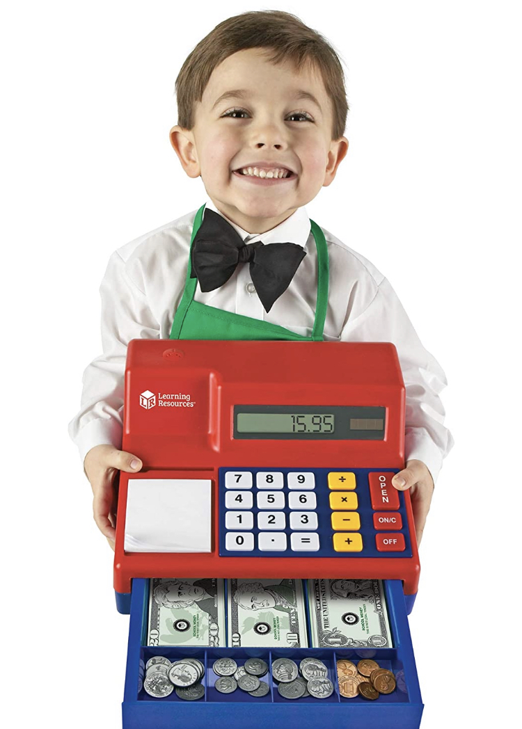 แคชเชียร์เก็บเงินจำลอง Learning Resources Pretend & Play Calculator Cash Register