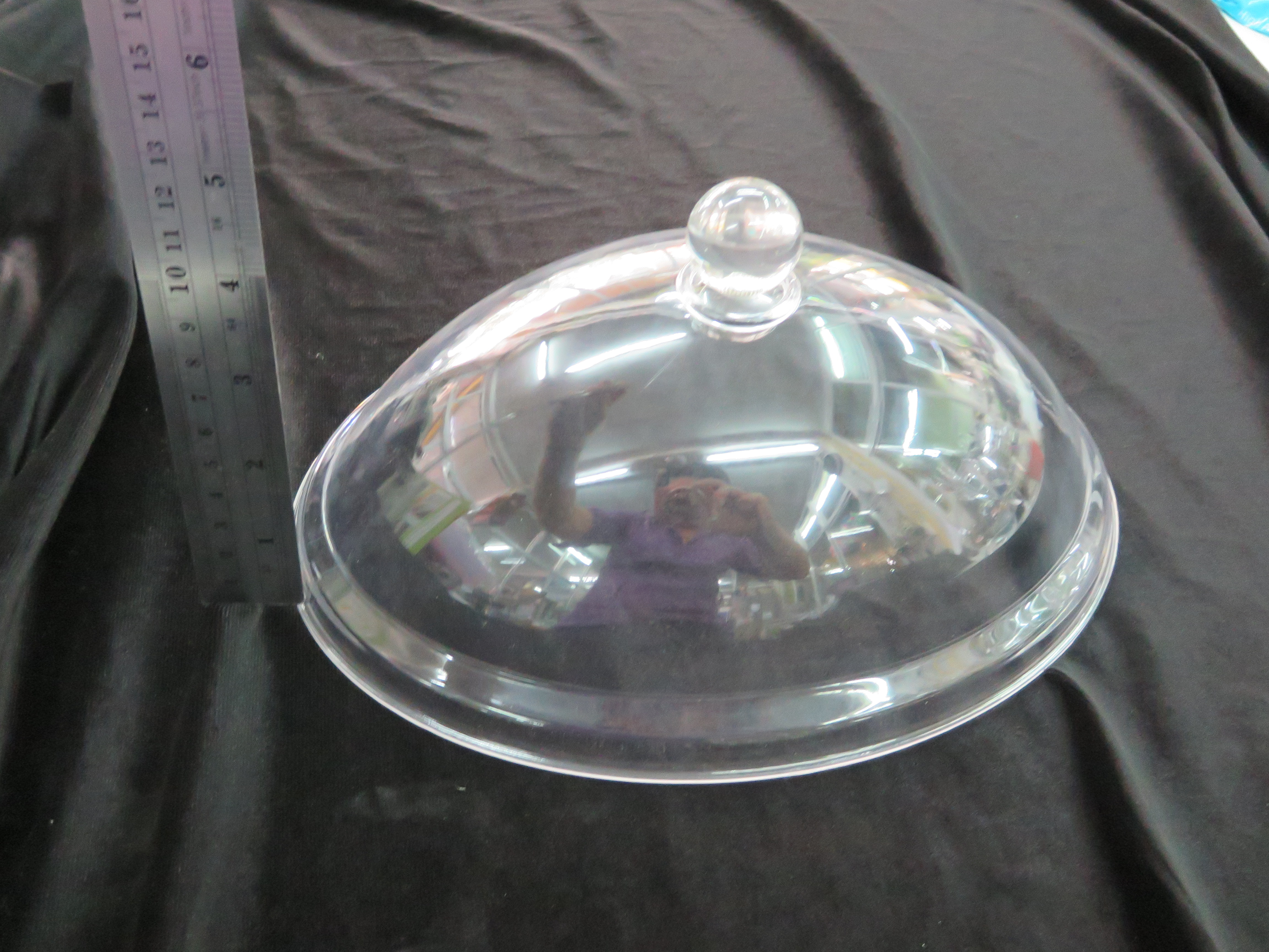 ฝาครอบอาหารทรงวงรี ฝาครอบพลาสติก 005-JP-CPCO-10 ขนาด 10",Acrylic cover, oval shape