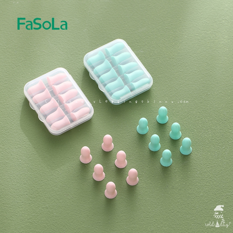 Fasola Ear Plug ที่อุดหูกันเสียง 5 คู่ต่อกล่อง มี 2 สี