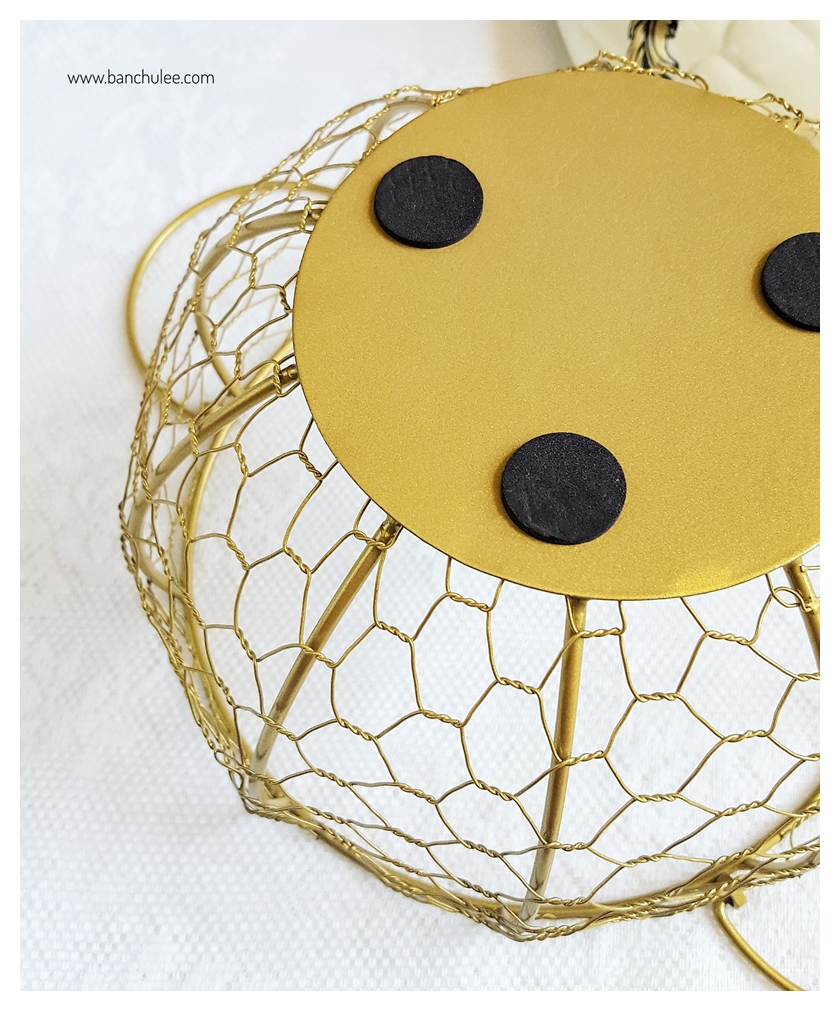 Gold Egg Basket ตะกร้าใส่ไข่หรือผลไม้ สีทอง