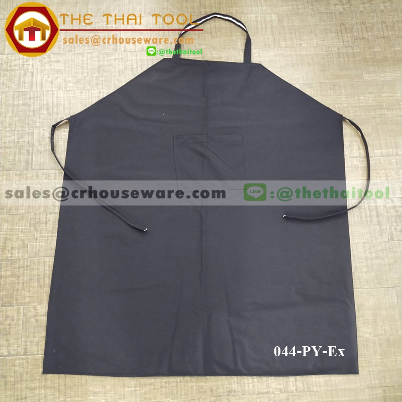 ผ้ากันเปื้อน ผ้ากันน้ำ ใหญ่พิเศษ สีดำ รหัสสินค้า 044-PY-Ex