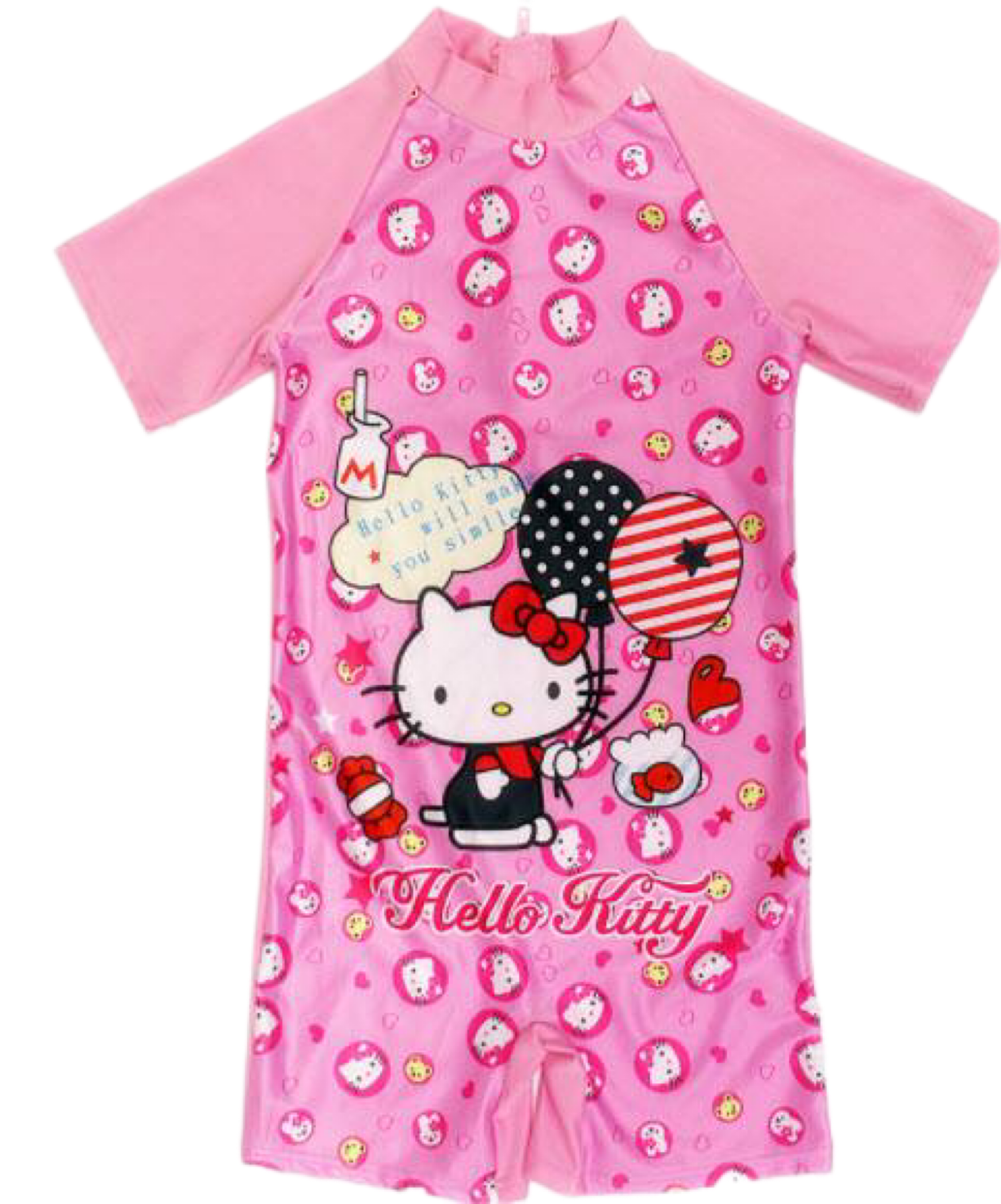 พร้อมส่ง ชุดว่ายน้ำ ชุดบอดี้สูท สไตล์เมอเมด สีชมพู