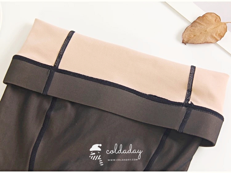 เลกกิ้งถุงน่องซีทรู สีดำ (ไม่บุขน)