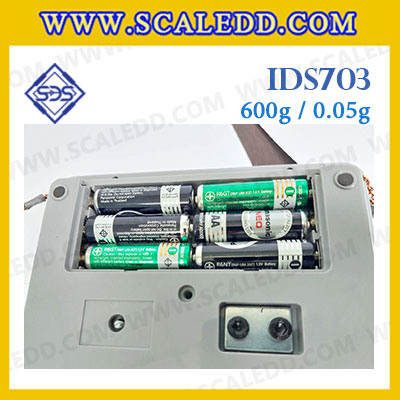 เครื่องชั่งดิจิตอล พิกัด 600g x 0.05g เครื่องชั่งน้ำหนัก600กรัม เครื่องชั่งดิจิตอล600กรัม ตาชั่ง600 กรัม ยี่ห้อ SDS รุ่น IDS703