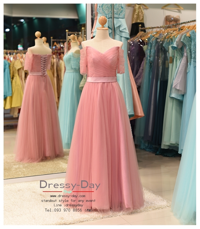 รหัส ชุดราตรี : PF071 -3 ชุดแซก ชุดราตรียาว หรู สีน้ำเงิน แขนยาว เรียบหรู เหมาะสำหรับงานแต่งงาน งานกลางคืน กาล่าดินเนอร์