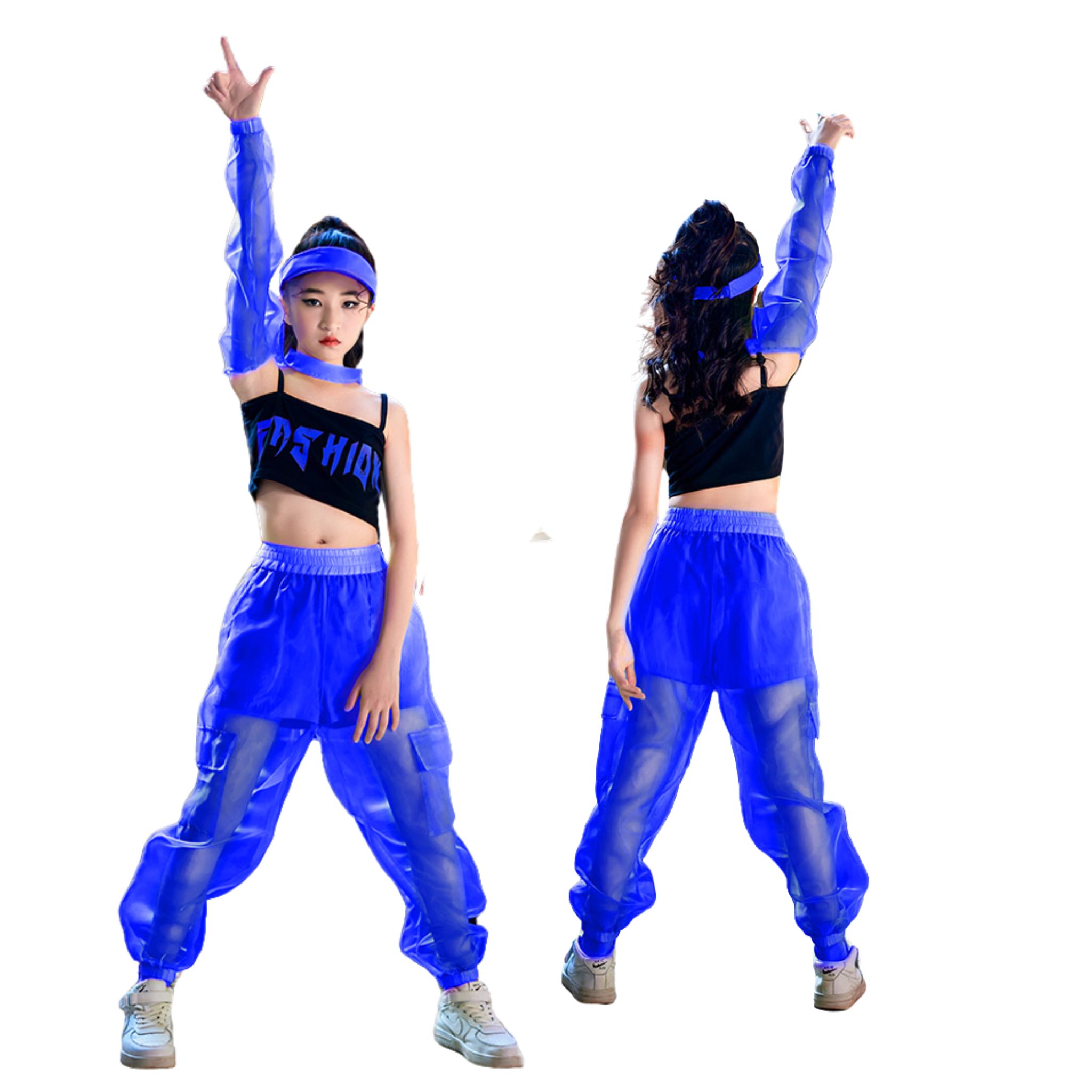 พร้อมส่ง***ชุดเต้น ชุดแดนซ์ กางเกงขายาว เซ็ตนีออน