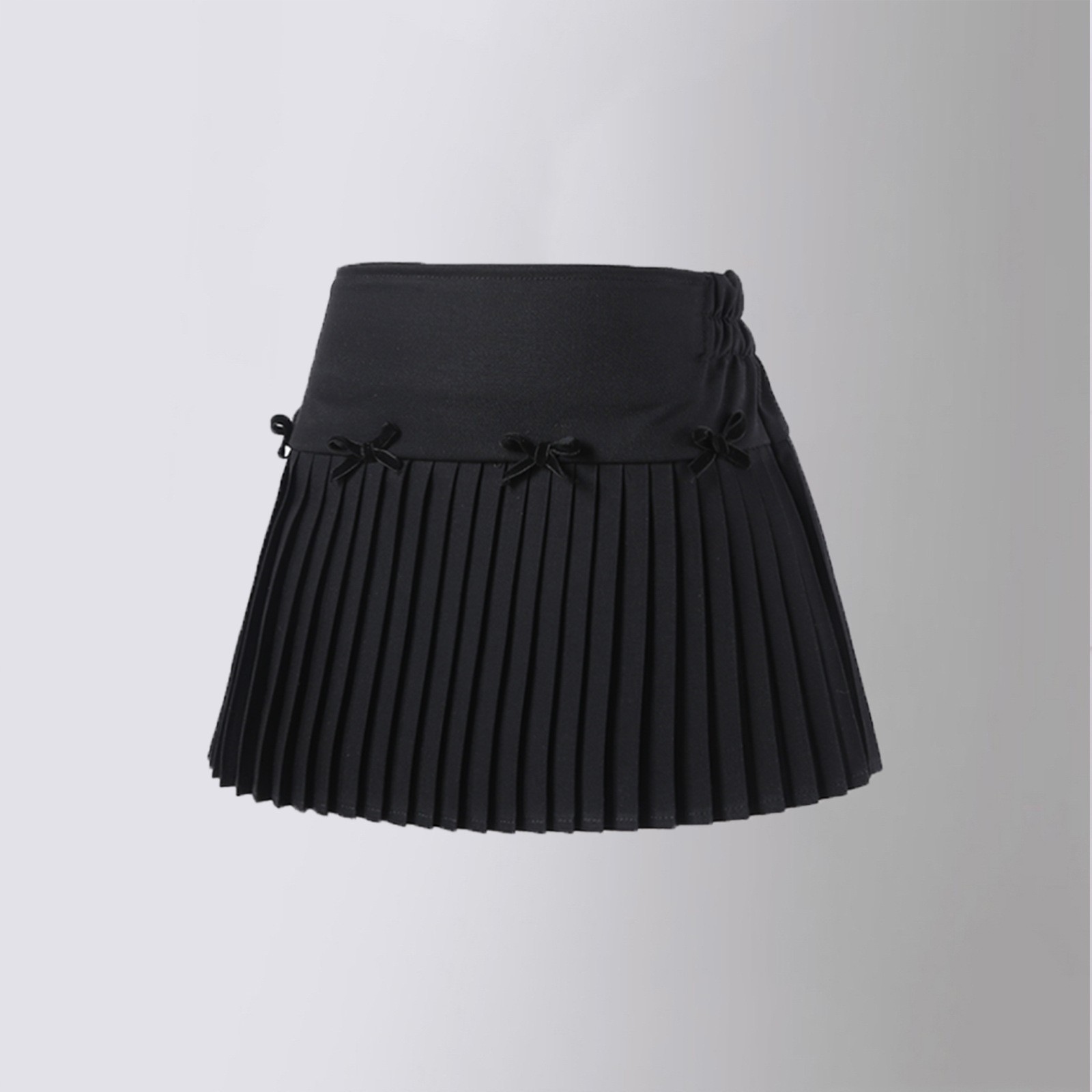 กระโปรง เด็กผู้หญิง อัดพลีทรอบตัวสีพื้นไม่รวมเข็มขัด**สินค้าเปิดจอง15วัน