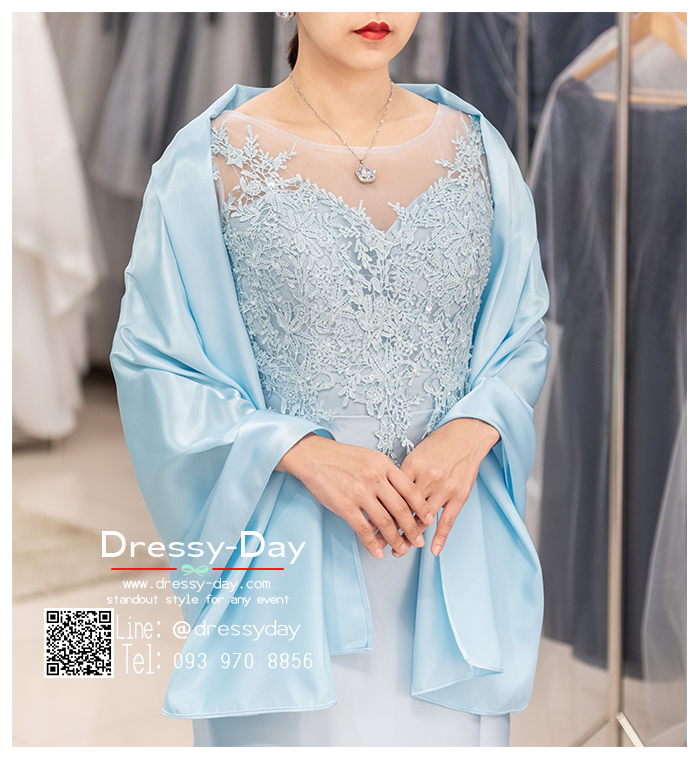 รหัส ชุดผ้าคลุมไหล่ : DD005 ผ้าคลุมไหล่ชุดราตรี ไปงานแต่ง ออกงาน สวย เรียบหรู ไฮโซมากค่ะ