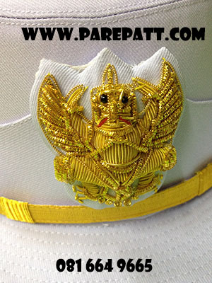 หมวกหม้อตาลข้าราชการหน้าครุฑและสิงห์