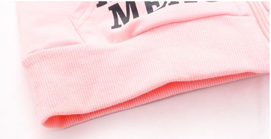 กันหนาว: เสื้อกันหนาวเด็ก แมวสีชมพู มีฮูด