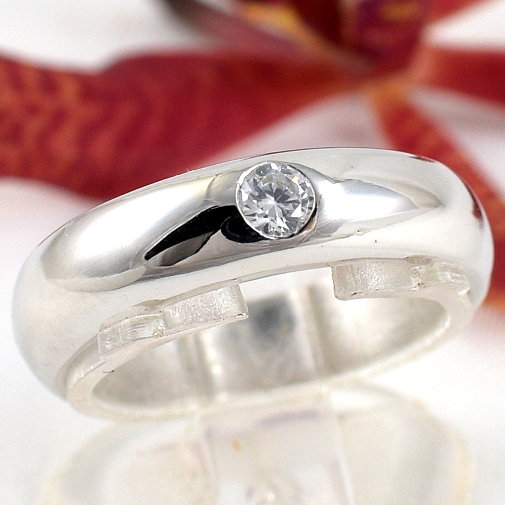 แหวนเงินแท้ราคาถูกชุบทองคำขาว เพชรCZแท้ 0.10 กะรัต งานประณีตสวยงาม สั่งผลิตค่ะ