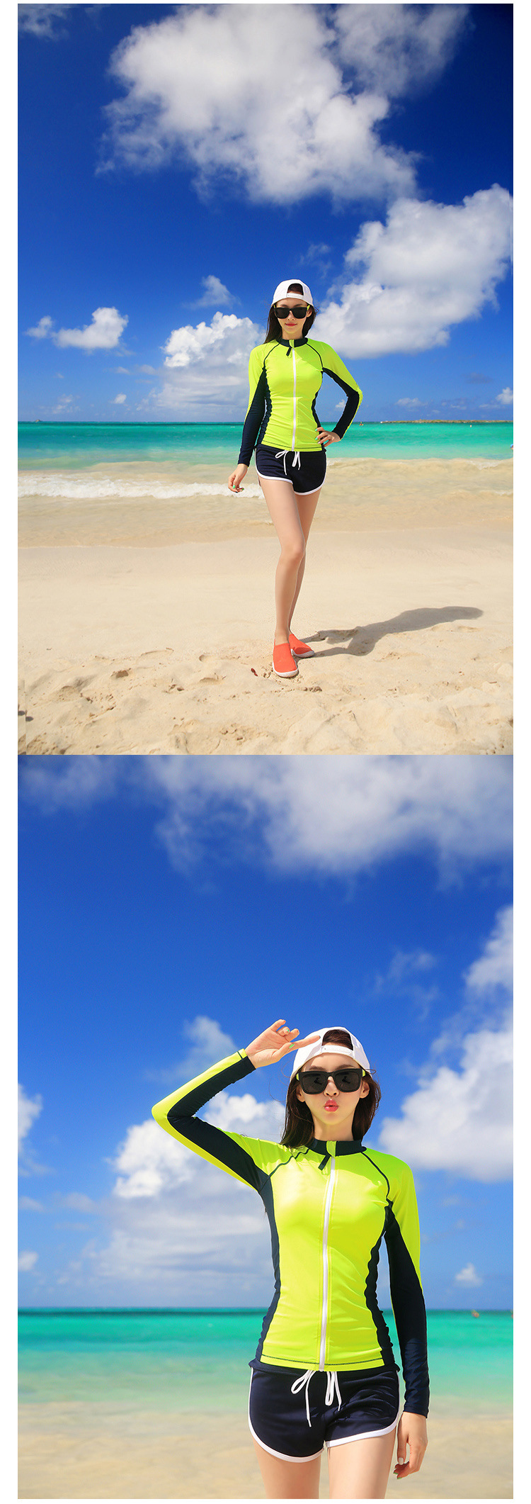 ชุดว่ายน้ำเซต 3 ชิ้น แขนยาว กันuv 2xl บรารอบอก 34-40