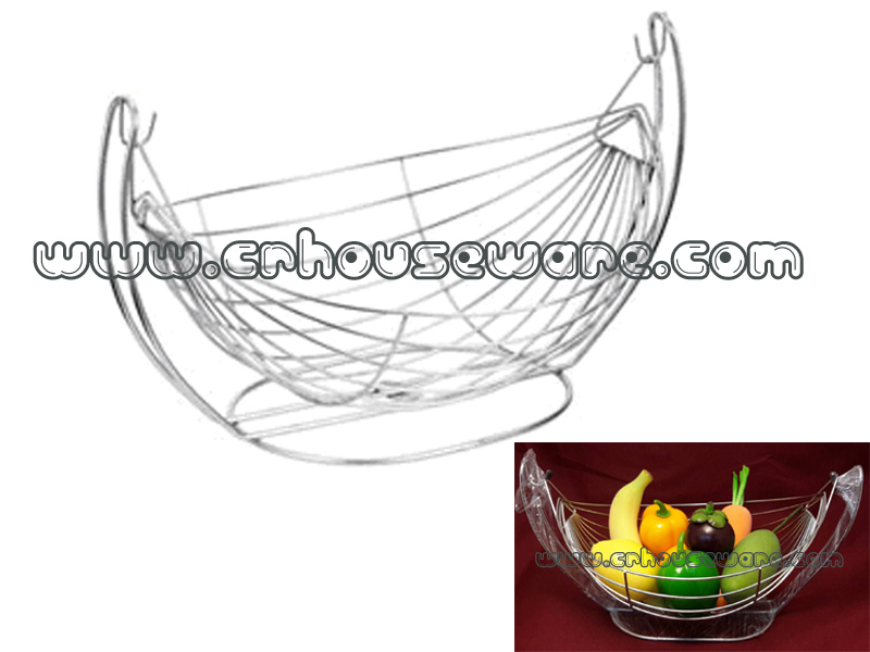 ตะกร้าชิงช้าใส่ผลไม้สแตนเลส Chingcha basket put fruit stainless steel. 075-ST-901