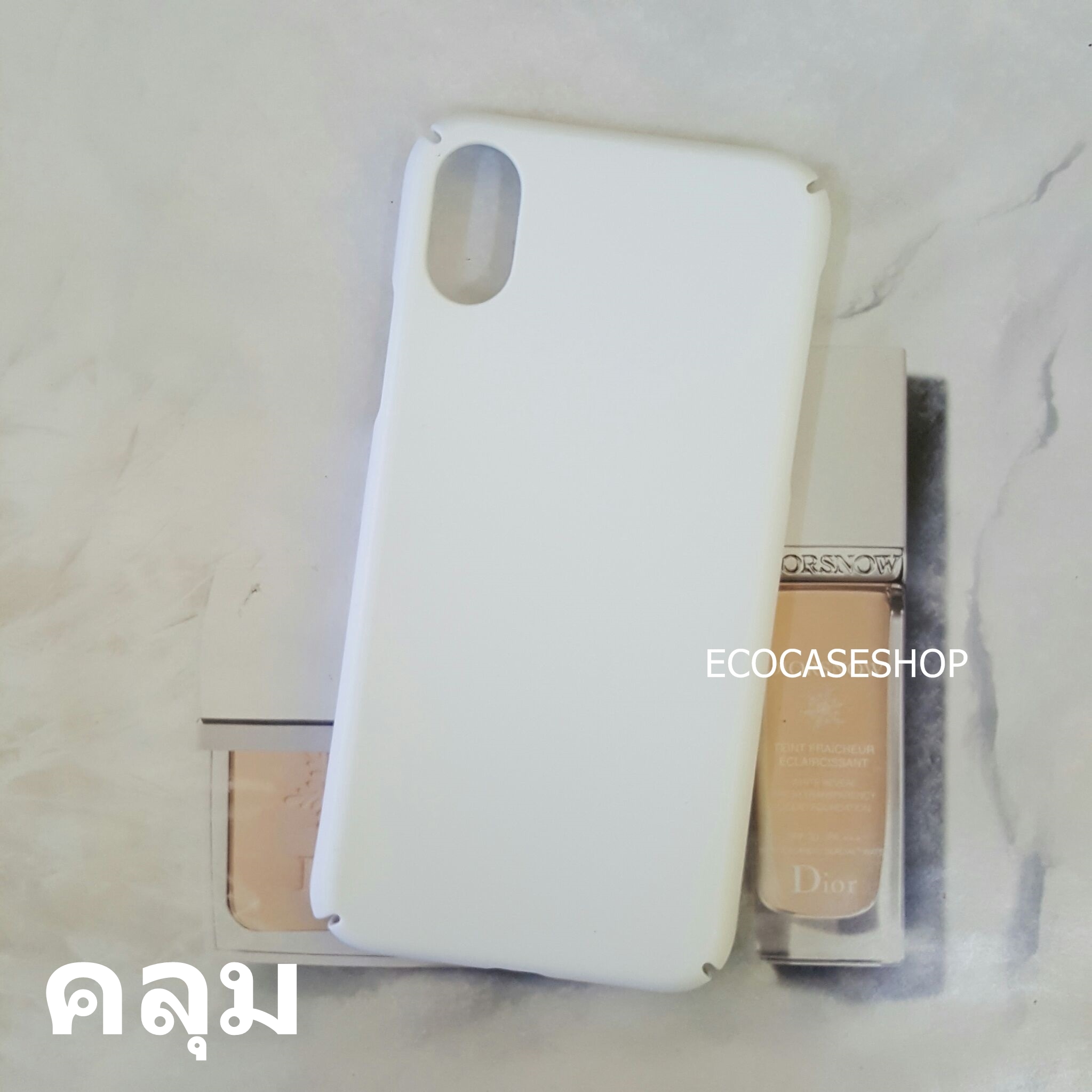 iPhoneXR เคสแข็งด้านคลุมรอบ สีขาว (เหมาะสำหรับงานสกรีนความร้อน sublimation)