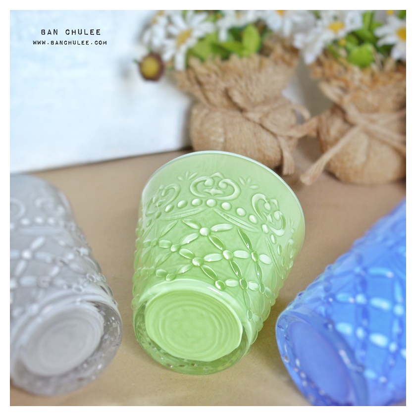 A Set Of 3 Glass Cups แก้วน้ำ เซต 3 ใบ