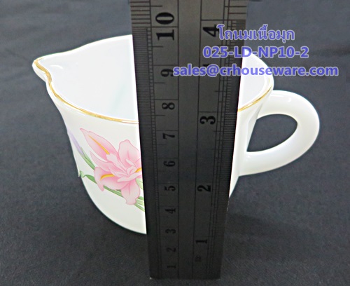 โถนมเนื้อมุก ลายโนเบิ้ลพิ้ง 025-LD-NP10-2 Noble Pink Dinner