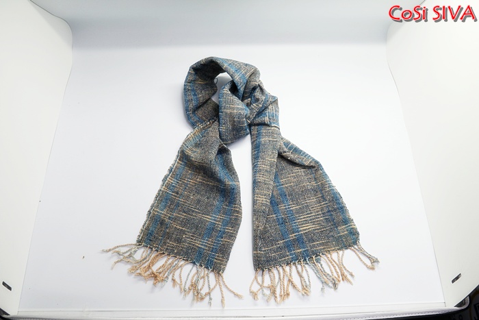 ผ้าพันคอผ้าฝ้ายย้อมคราม(Scarf - cotton dyeindigo