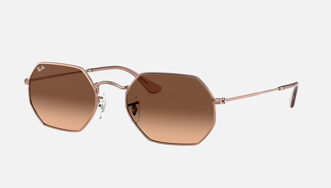 RayBan RB3556N 9069/A5 OCTAGONAL FLAT LENSES